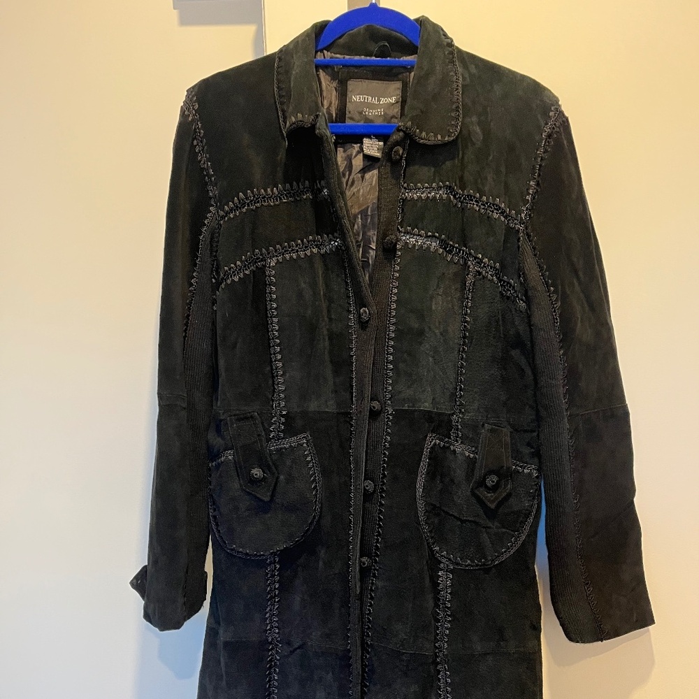 Vintage black leather jacket